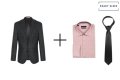 Can you wear a pink shirt with black suit?