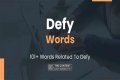 What does it mean to defy words?