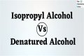 What is the difference between isopropyl alcohol and denatured alcohol?